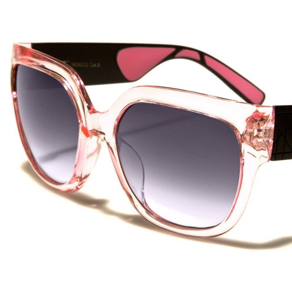 Vintage Fashion Stylish Crystal Pink Sexy Womens Designer Oversized Sunglasses